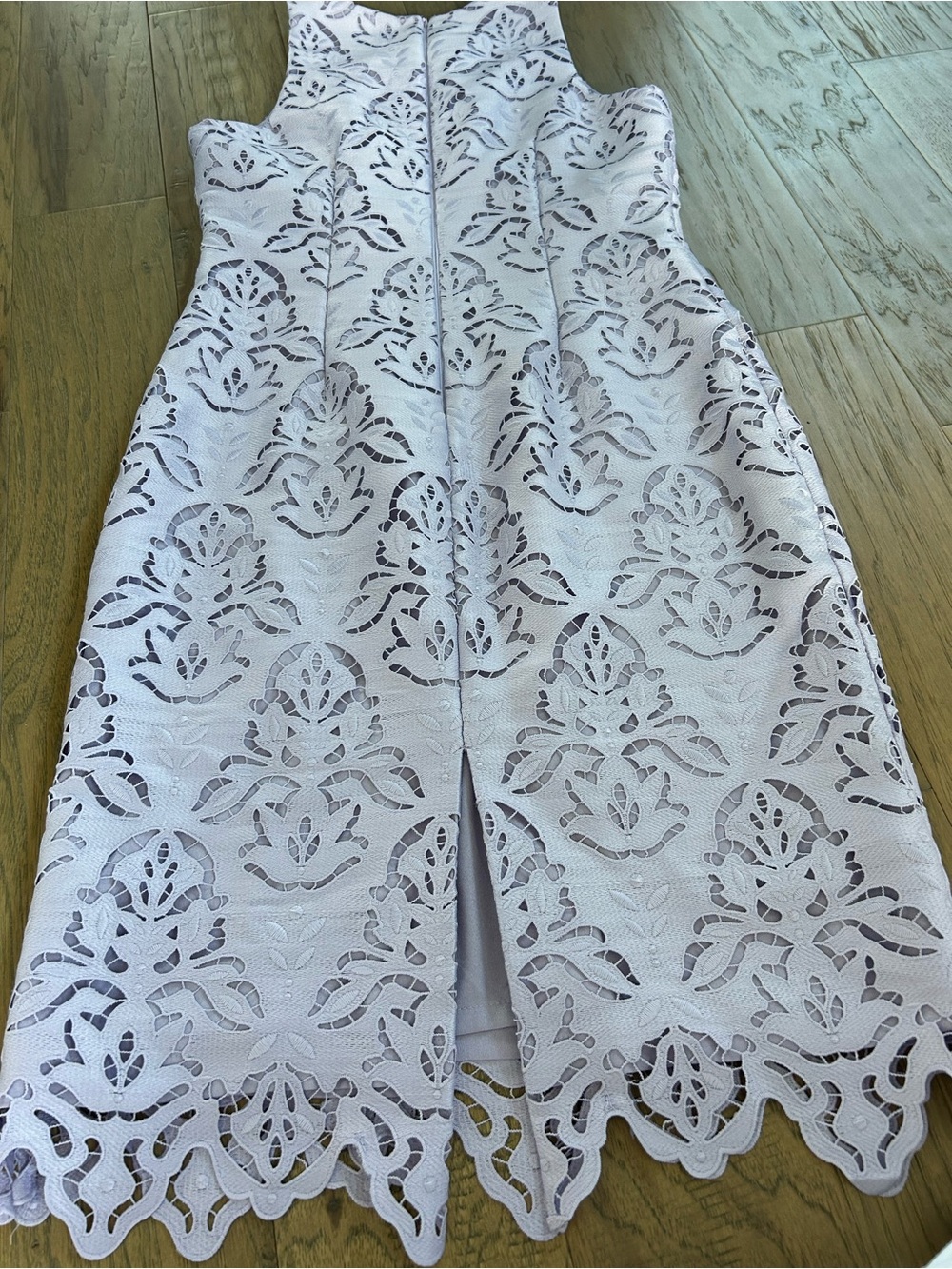 Antonio Melani Lace Sheath Midi Dress Lavender Size 4 - Picture 8 of 12